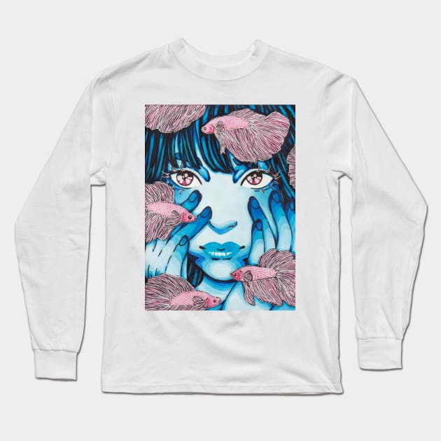 Betta Long Sleeve T-Shirt by bukkbianka